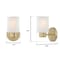 Westinghouse Fixture Wall 60W Sylvestre Champagne Brass CylIndoorical Frosted Glass 6126400 - alternate 8